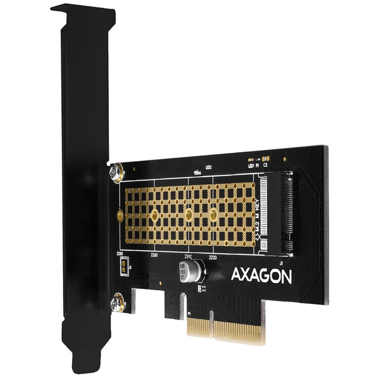 AXAGON PCEM2-N PCIe-3.0-x4-Adapter, 1x M.2-NVMe-SSD, bis 2280 - passive Kühlung image number 3