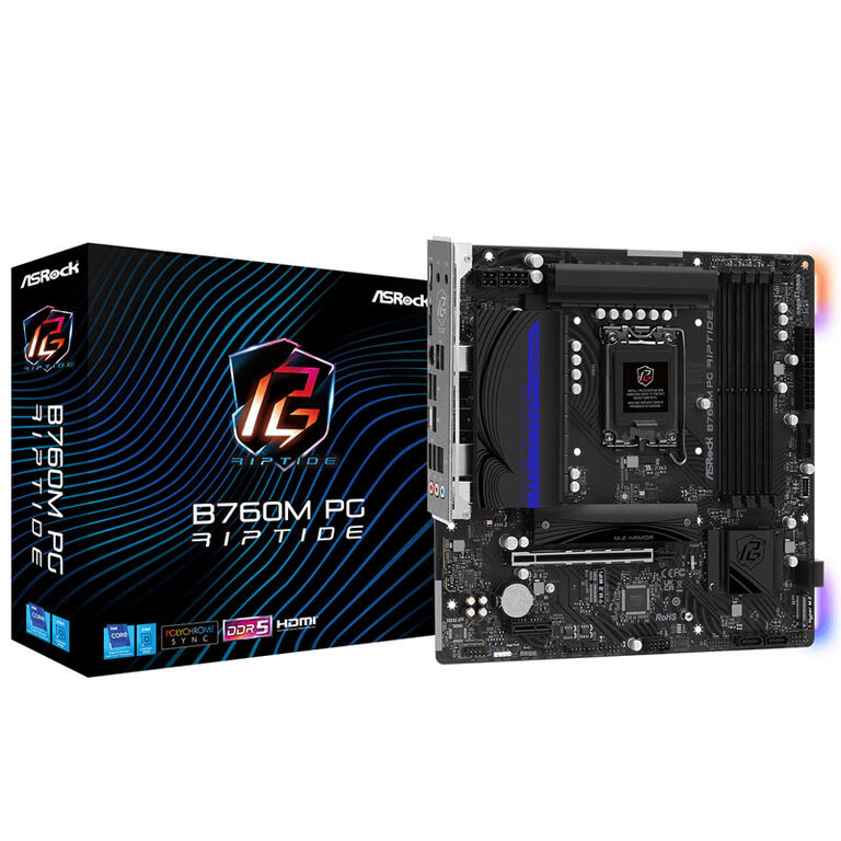 ASRock B760M PG Riptide, Intel B760 Motherboard - Socket 1700, DDR5 image number 0