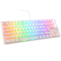 Ducky One 3 Aura White TKL Gaming Keyboard, RGB LED - MX-Speed-Silver