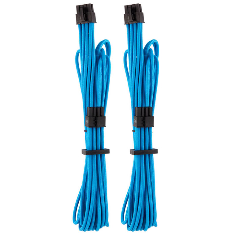 Corsair Premium Sleeved EPS12V ATX12V Cable, Double Pack (Gen 4) - blue image number 0