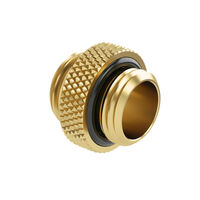 Barrow Adapter straight G1/4 inch female to G1/4 inch female, 5mm - gold