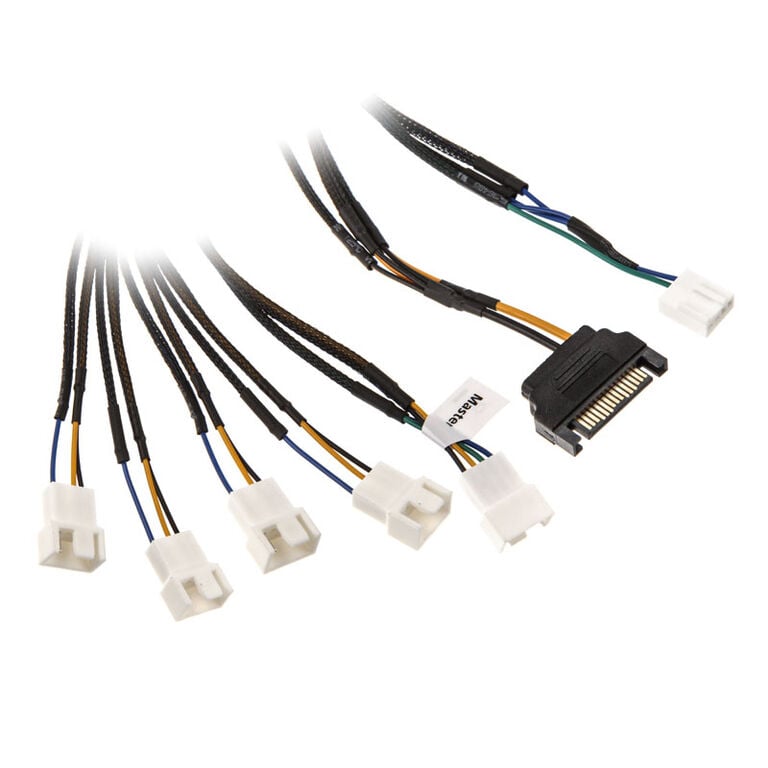 Akasa Flexa FP5S PWM Splitter Cable (5 Fans) - sleeved, 45cm image number 0