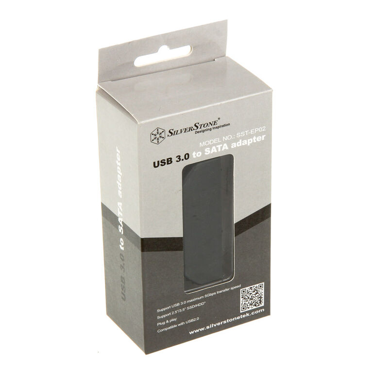 SilverStone SST-EP02B USB 3.0 zu SATA Adapter - schwarz image number 3