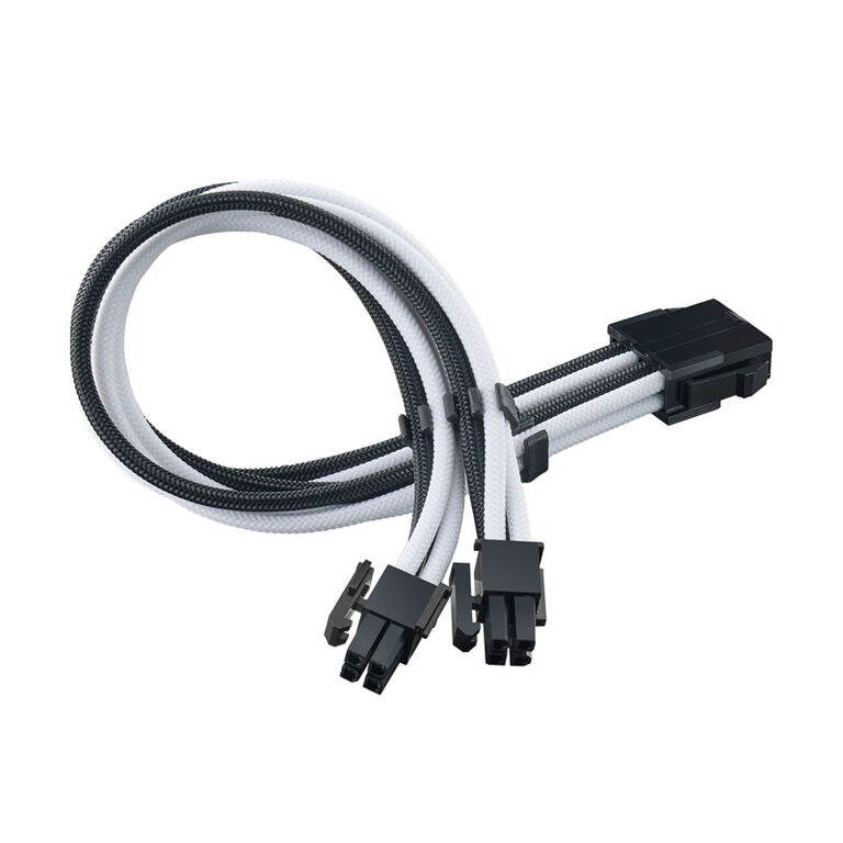 SilverStone EPS 8-pin to EPS/ATX 4+4-pin cable, 300mm - black/white image number 0