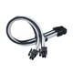 SilverStone EPS 8-pin to EPS/ATX 4+4-pin cable, 300mm - black/white