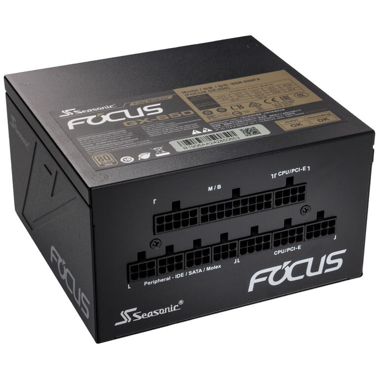 Seasonic Focus GX 80 Plus Gold PSU, modular - 650 Watt image number 2