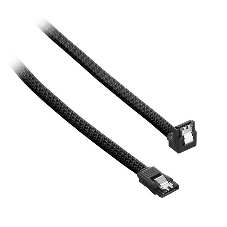 CableMod ModMesh Right Angle SATA 3 Cable 60cm - black image number 0