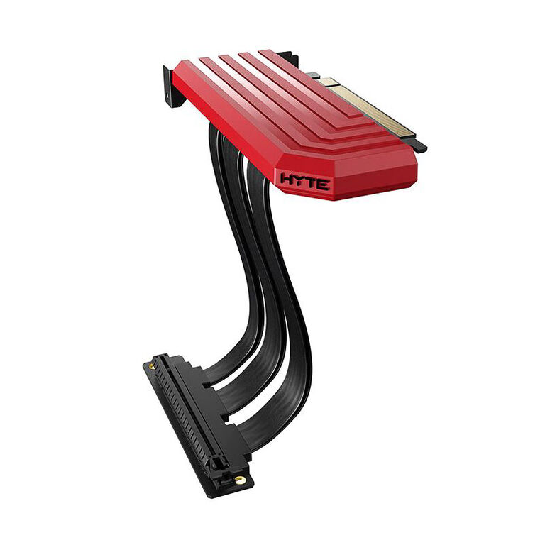 Hyte PCI-E 4.0 Riser Cable, 20 cm - red image number 1