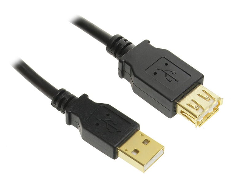 InLine USB 2.0 Extension, gold-plated contacts - 2m image number 0