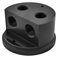 Singularity Computers Protium Quad Port Cap, Cover for Reservoir - Acetal, black