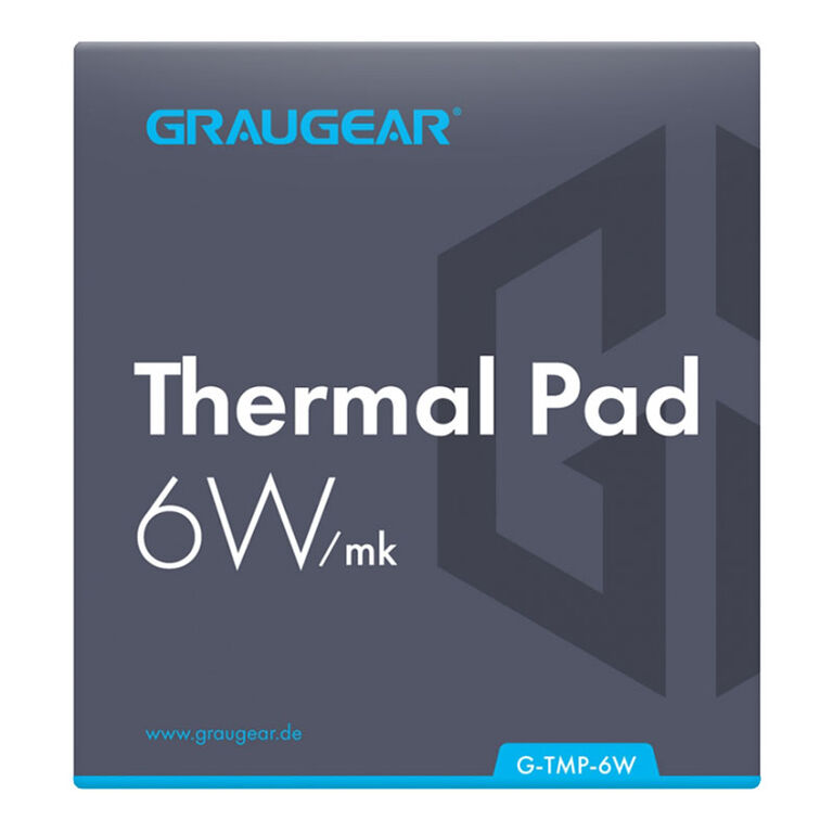 Grey thermal pad for CPU or memory, 100 x 100 x 1 mm / 100 x 100 x 1.5 mm image number 0