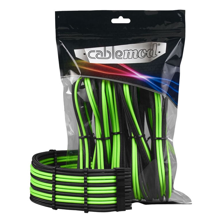 CableMod PRO ModMesh Cable Extension Kit - black/light green image number 0