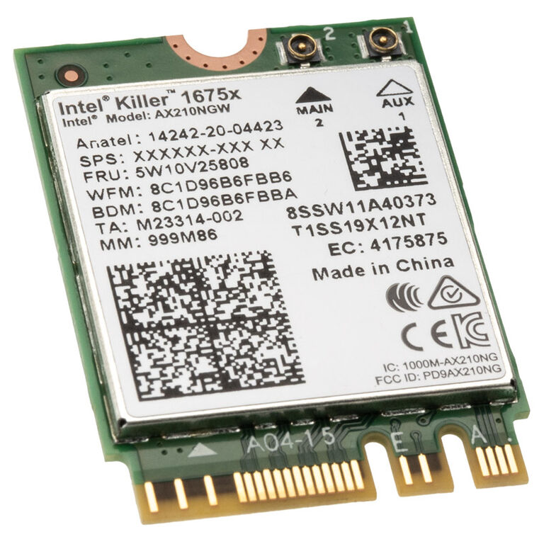 Intel Killer Wi-Fi 6E AX1675, WLAN + Bluetooth 5.3 Adapter - M.2/A-E-Key image number 0