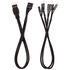 Corsair Premium Sleeved Front Panel Cable Extension Kit, black image number null