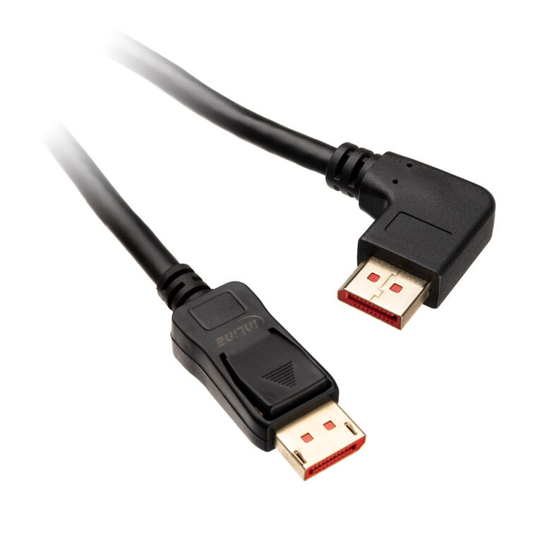 InLine 8K (UHD-2) DisplayPort Cable, left angled, black - 1m image number 0