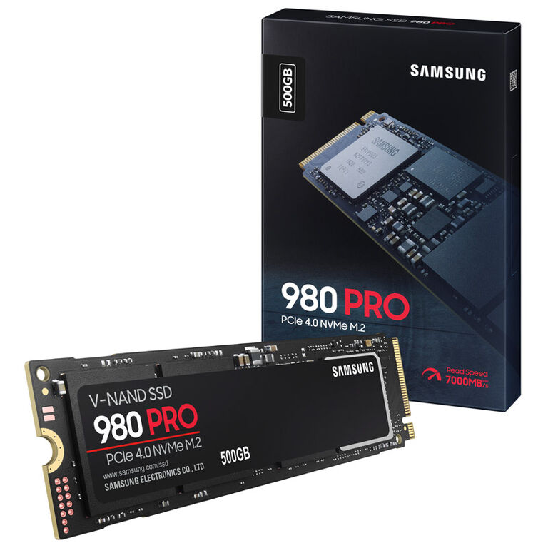 Samsung 980 PRO Series NVMe SSD, PCIe 4.0 M.2 Type 2280 - 500 GB image number 0