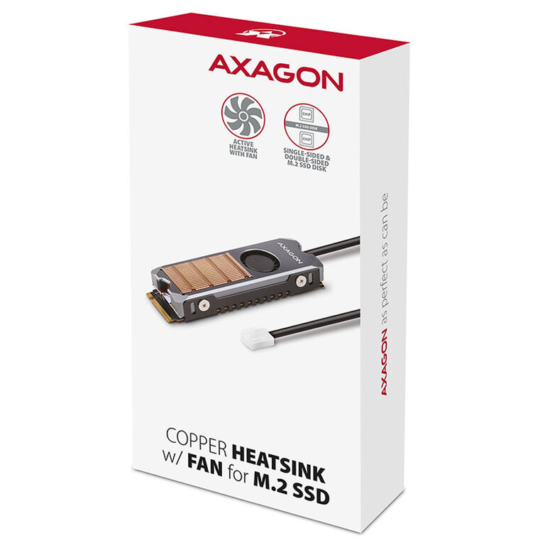 AXAGON CLR-M2FAN Kühler für M.2 2280 SSD image number 4