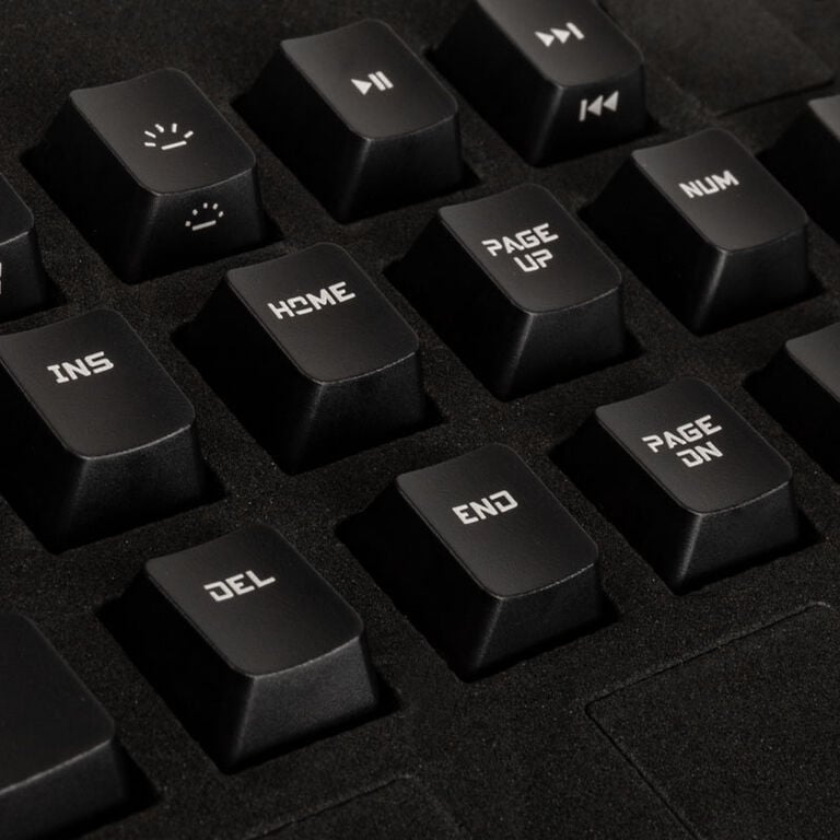 The Keyboard Clear Black Lasered Spy Agency Keycap Set, DVORAK - US image number 2
