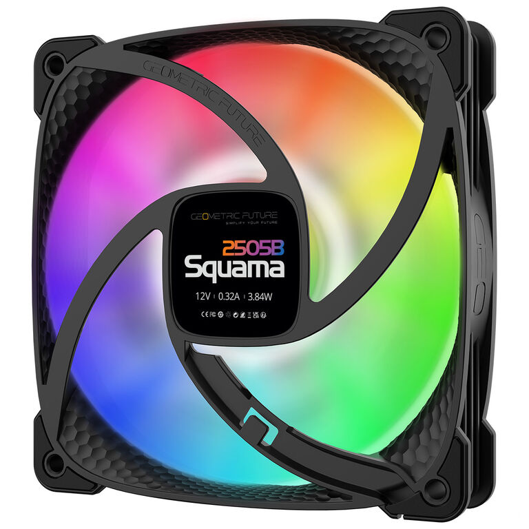 Geometric Future Squama 2505B RGB Fan, 3-pack - 120 mm, black image number 6