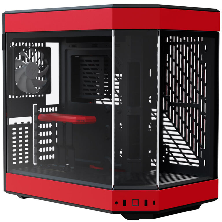 Hyte Y60 Midi Tower, Tempered Glass - black/red image number 0