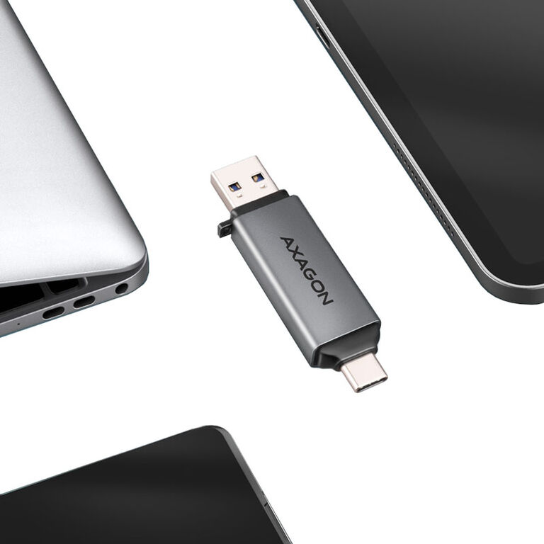AXAGON CRE-DAC External USB 3.2 Gen1 Type-C+Type-A 2-slot SD/microSD image number 3