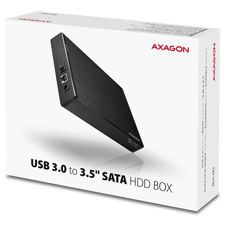 AXAGON EE35-XA3 external 3.5" enclosure, USB 3.0, SATA II, aluminium - black image number 8