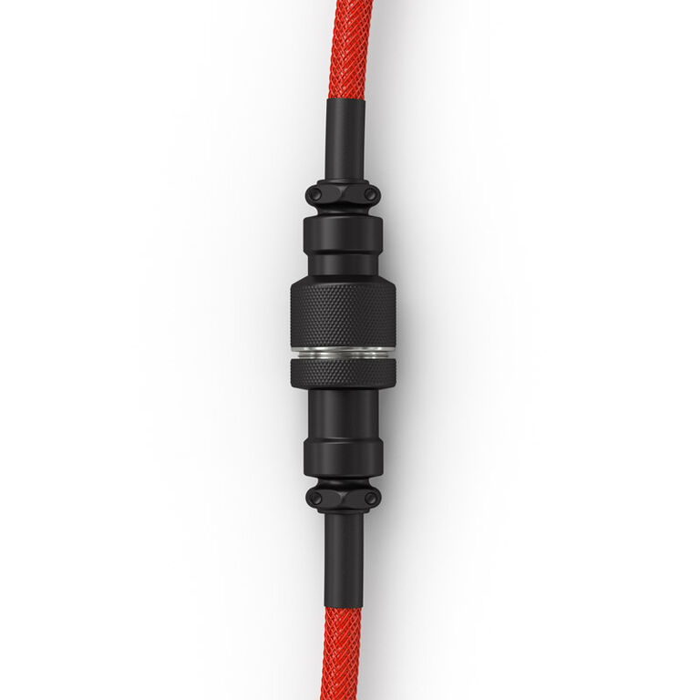 Glorious Coiled Cable Crimson Red, USB-C to USB-A, 1.37m - red/black image number 2