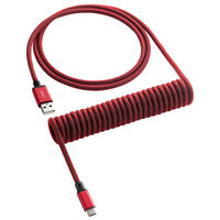CableMod Classic Coiled Keyboard Cable USB-C to USB Type A, Republic Red - 150cm