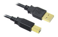 InLine USB 2.0 Cable, A to B, gold-plated, black - 10m
