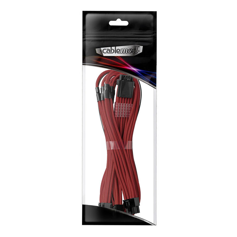 CableMod RT-Series PRO ModMesh 12VHPWR to 3x PCI-e Kabel for ASUS/Seasonic - 60cm, dark red image number 2