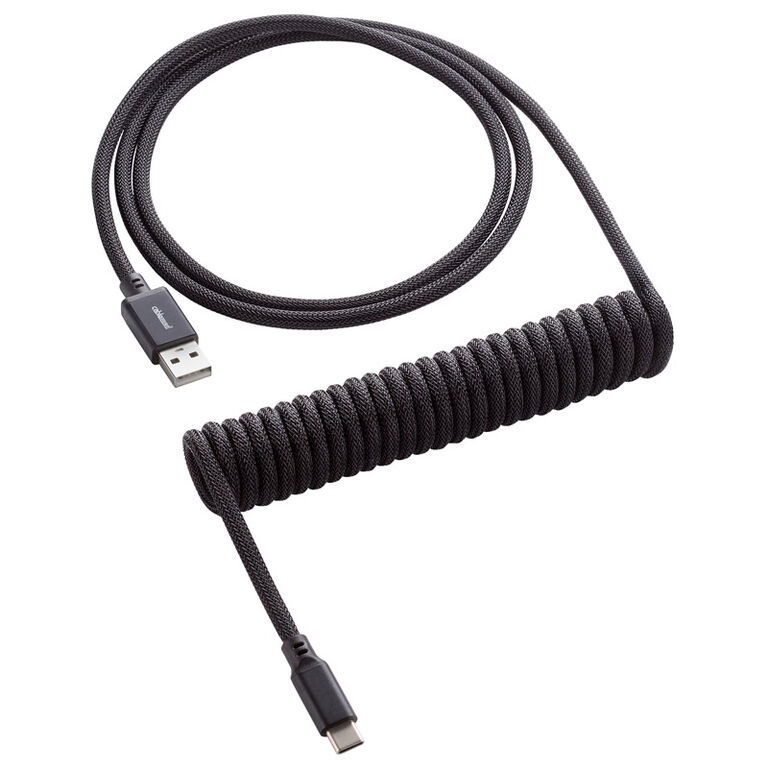 CableMod Classic Coiled Keyboard Cable USB-C to USB Type A, Midnight Black - 150cm image number 0