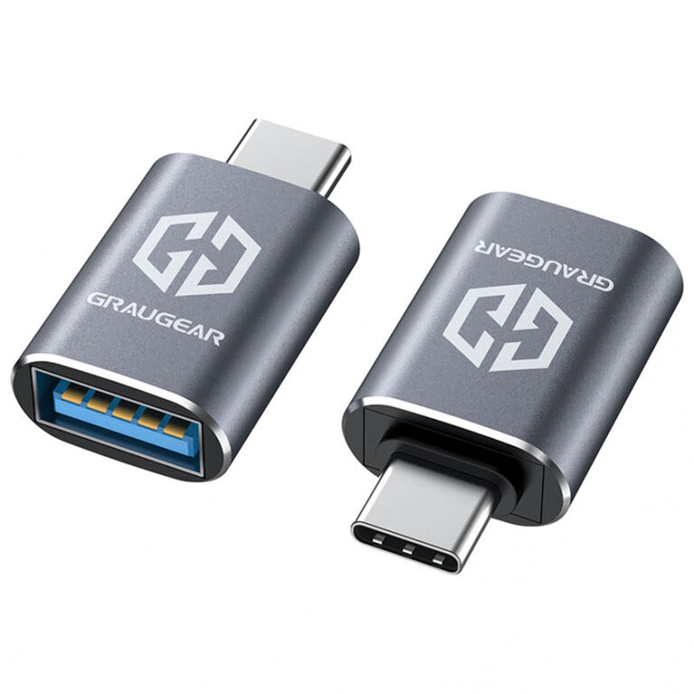 Grey USB-C to USB-A Adapter image number 1