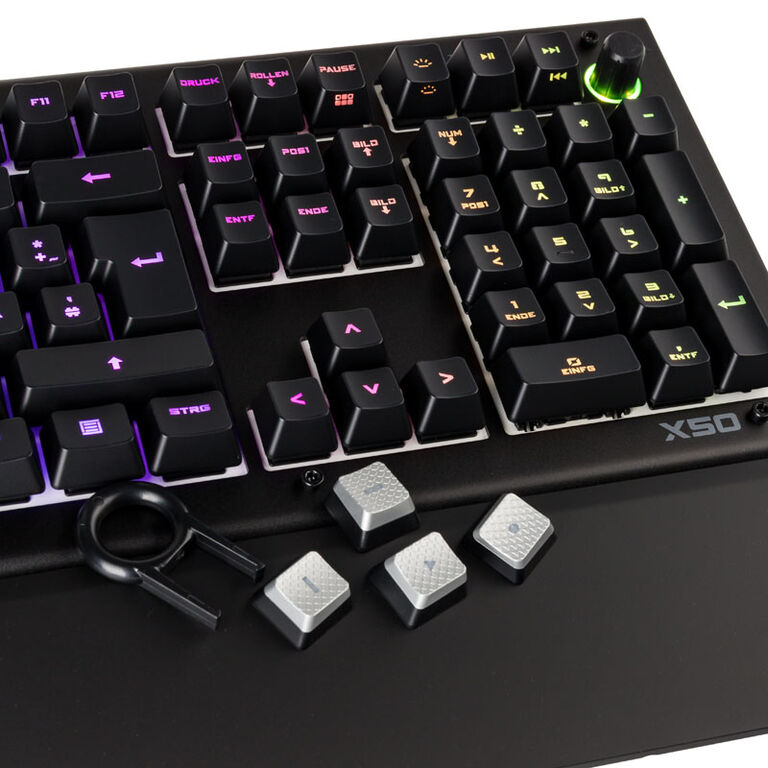 Das Keyboard X50Q, DE Layout, soft tactile Omron - schwarz image number 5