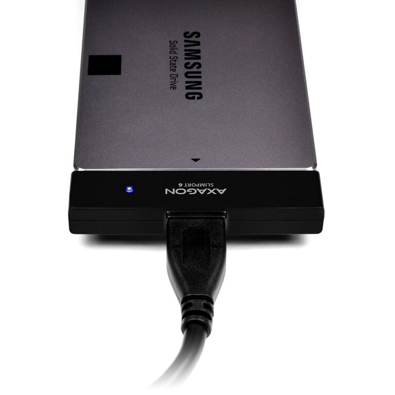 AXAGON ADSA-1S6 SLIMPort6 Adapter, USB 3.0, 2.5" SSD/HDD, SATA 6G - with Case image number 6