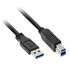 InLine USB 3.0 cable, A to B, black - 5m image number null