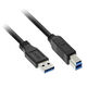 InLine USB 3.0 cable, A to B, black - 5m