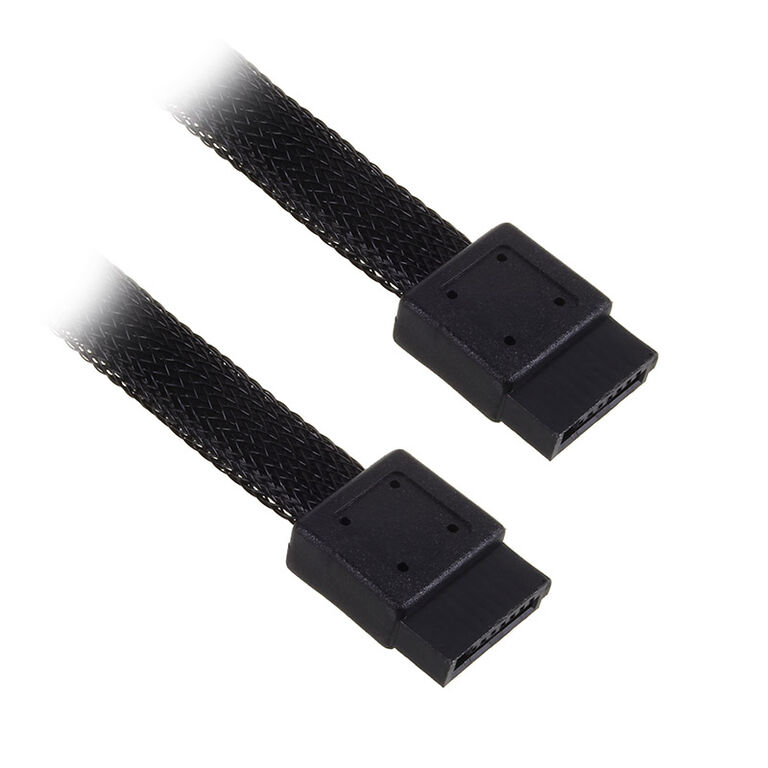 SilverStone SATA III Kabel 50cm - sleeved black image number 0