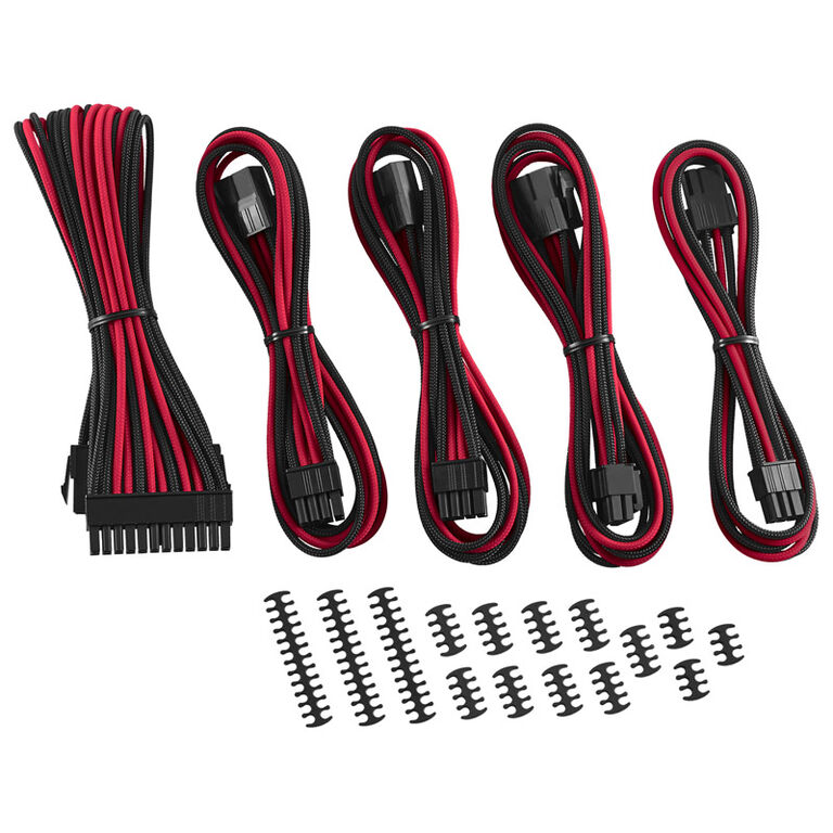 CableMod Classic ModMesh Cable Extension Kit - 8+6 Series - black/red image number 0