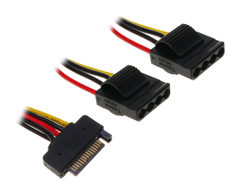 InLine SATA power Y-cable to 2x 4-pin Molex - 30cm image number 0