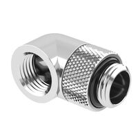 Barrow Adapter 90 degree G1/4 inch male to G1/4 inch female - rotatable, silver