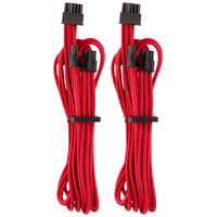 Corsair Premium Sleeved PCIe Single Cable, Double Pack (Gen 4) - red