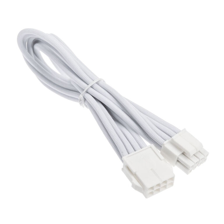 SilverStone EPS 8-pin to EPS/ATX 4+4-pin cable, 300mm - white image number 1