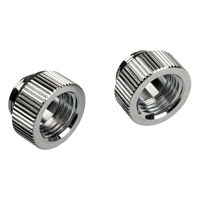 Bitspower Touchaqua Adapter straight G1/4 inch male to G1/4 inch female - 2 pack, silver