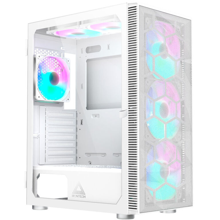 Montech X3 Mesh Midi-Tower, RGB, Tempered Glass - white image number 0