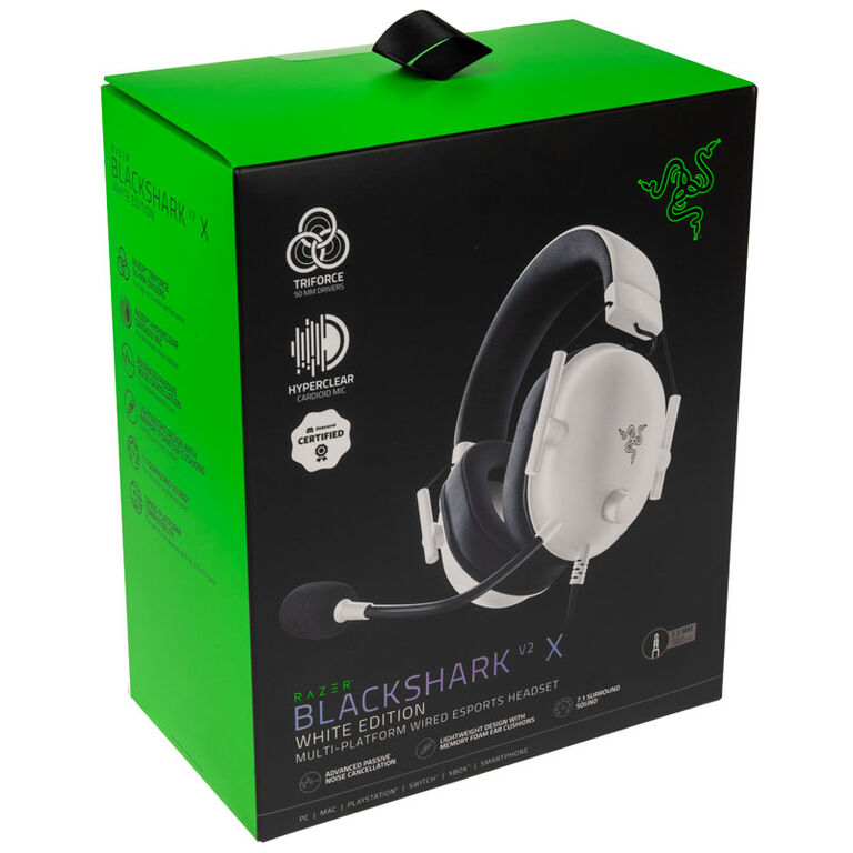 Razer BlackShark V2 X Gaming Headset - White image number 9
