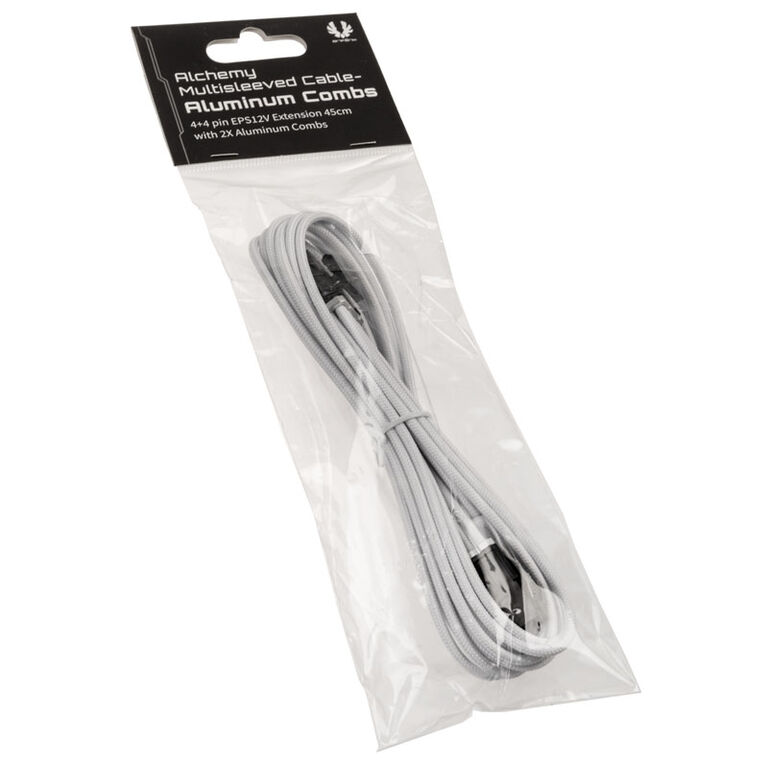 BitFenix Alchemy 4+4-pin EPS12V extension cable, 45 cm, sleeved - white image number 3