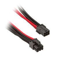 SilverStone 6-Pin-PCIe zu 6-Pin-PCIe Kabel 250mm - schwarz/rot