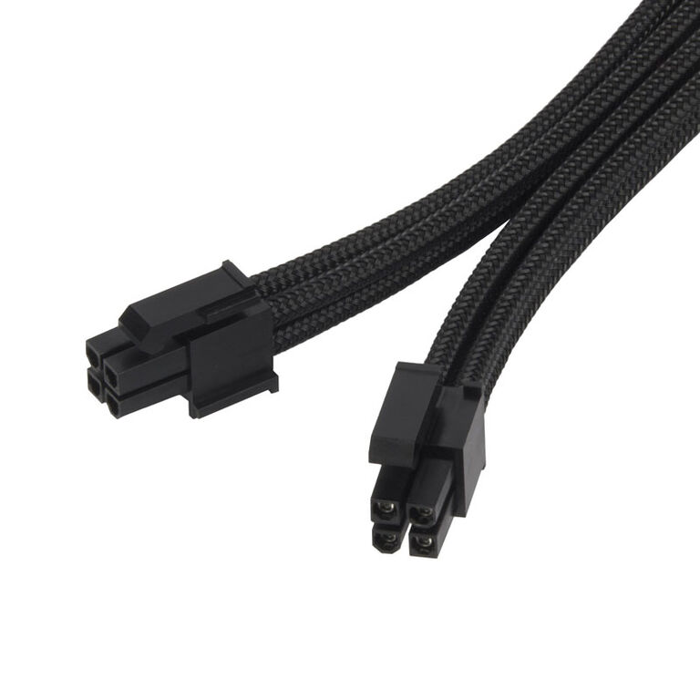 SilverStone EPS 8-pin to EPS/ATX 4+4-pin cable, 300mm - black image number 3