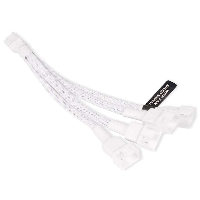 Alphacool Y-Splitter 4-pin to 4x 4-pin PWM 15cm - white image number 0