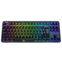 Fnatic miniSTREAK TKL Gaming Keyboard, Kailh Speed Silver, RGB, black - Nordic Layout